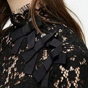 J. Crew Mockneck Lace Top NWT